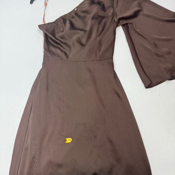 Sachin & Babi  Keely Gown brown one shoulder midi dress Size 0 - Picture 5 of 10